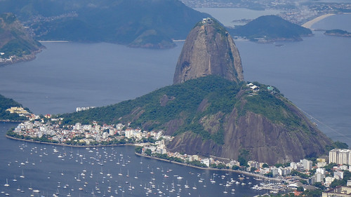 Sugarloaf Mountain From Top of Mount Corcovado, Cosme Velho, Tijuca National Park, Rio de Janeiro, Brazil