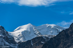 Grandiose Bergwelt mit Piz Palü 3882m(Ostgipfel) und Piz Palü 3900m Graubünden Schweiz/Magnificent mountains with Piz Palü 3882m (east summit) and Piz Palü 3900m, Graubünden Switzerland
