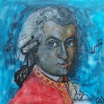 Portræt af Wolfgang Amadeus Mozart.