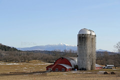 Farm With A Snowy Mountain View