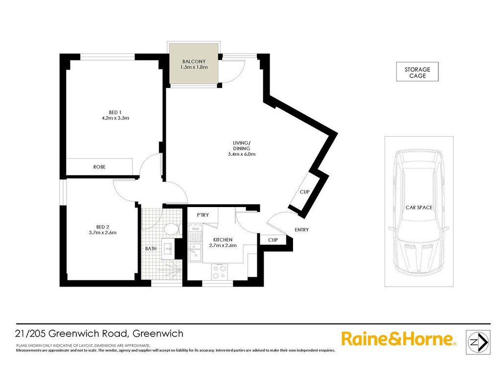 21/205 Greenwich Road, Greenwich NSW 2065 floorplan