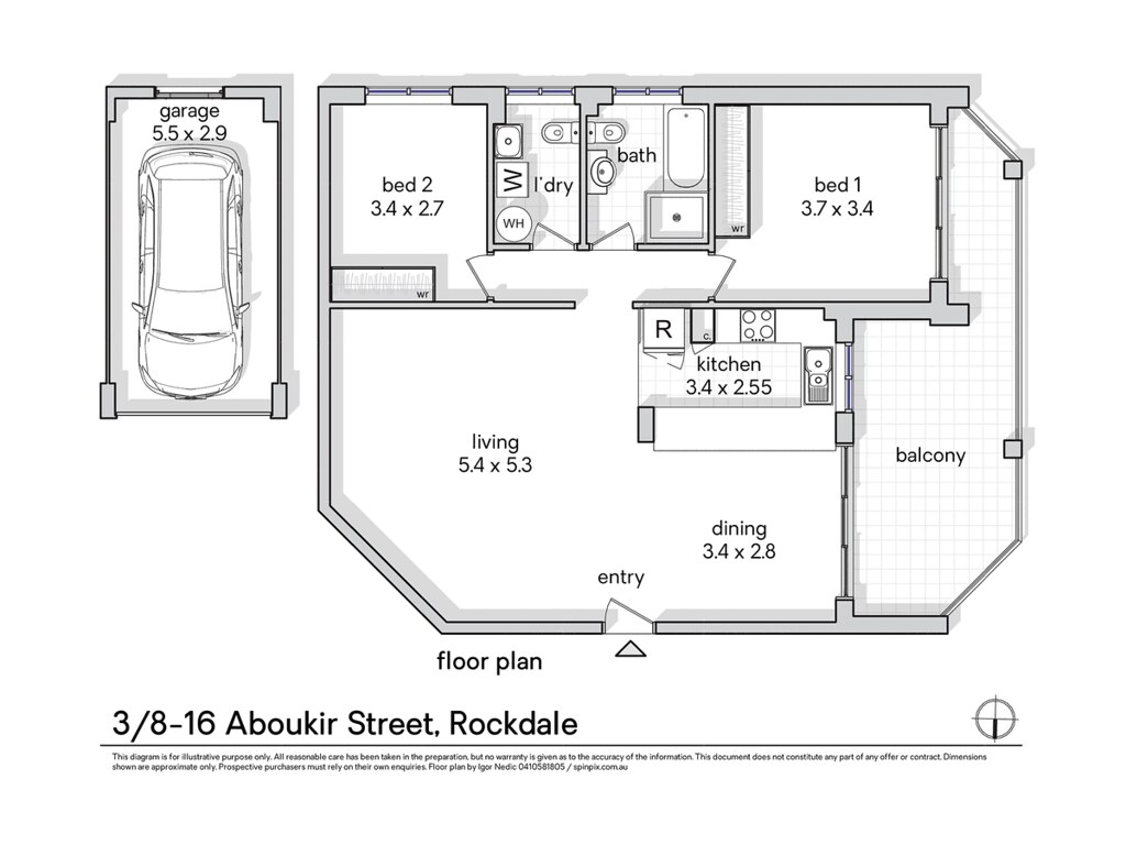 3/8 Aboukir Street, Rockdale NSW 2216 floorplan
