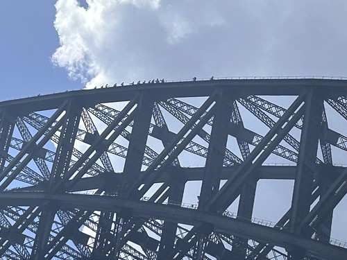 Bridge climbers on the Sydney Harbor Bridge.
