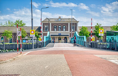 Stationsbrug & train station, city of Middelburg, The Netherlands.