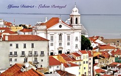 ST-MICHEL CHURCH in ALFAMA DISTRICT of LISBON in PORTUGAL ( Front of Tagus River )