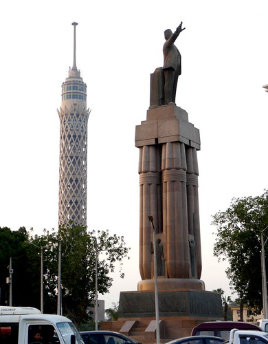 Monument à Saad Zaghloul (1858-1927), place de l'Opéra, Zamalek, Le Caire, Egypte.