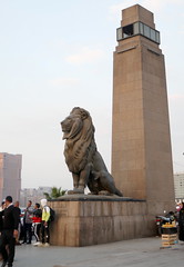 Lion du pont Qasr Al Nile, 1931, Zamalek, Le Caire, Egypte.