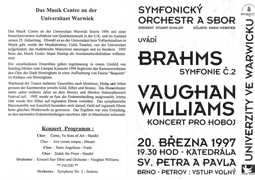 Concert Programme March 20 1997