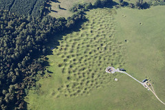 Grimes Graves aerial image - Neolithic flint mining complex in Norfolk