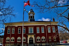 Port Hope Ontario - Canada - Town Hall - Neo-Classic Architecture - Victorian Octagonal Cupola - Clock & Bell