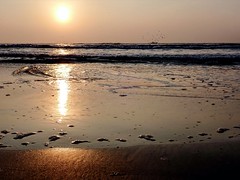 Sunrise on the Mawella Beach in Sri Lanka