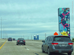 Leaving Galveston on I-45 North, 13 Mar 2023