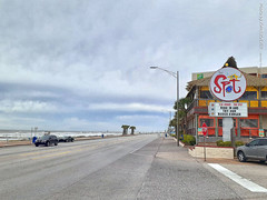 Cloudy Galveston along Seawall Blvd, 13 Mar 2023