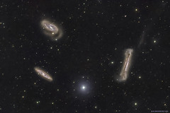 M65, M66, NGC 3628 The Leo Galaxy Triplet. 17.25 hours total RGB 345 X 180 sec.  Approximately 35 million light years away