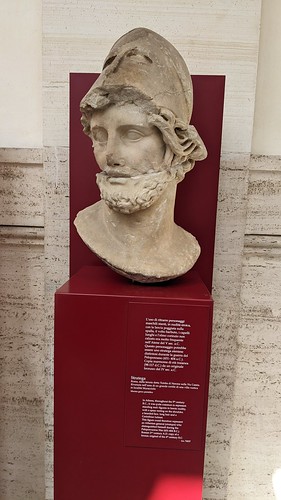 Bust, possibly of an Athenian general, in the Museo Nazionale Romano, Palazzo Massimo alle Terme (National Roman Museum - Palazzo Massimo) in Rome, Italy