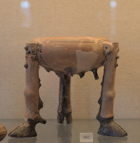 Boeotian tripod cauldron incense burner with bovine legs