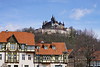Blick hoch zum Schloss Wernigerode