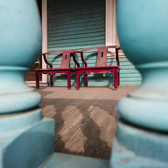 Two Red Chairs on the Porch