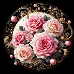 www.fineaiart.art - Enchanting Enchantment Pink Roses in Bloom - (10)