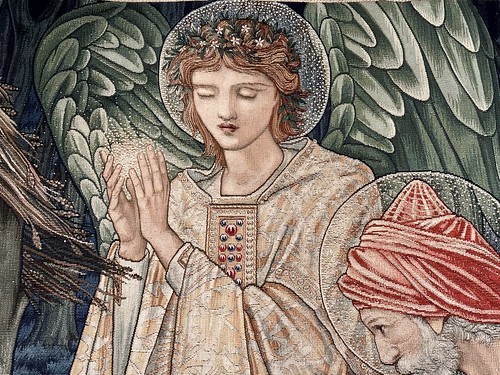The Adoration of the Magi, tapestry (1902). Designed by Edward Burne Jones and John Henry Dearle — detail