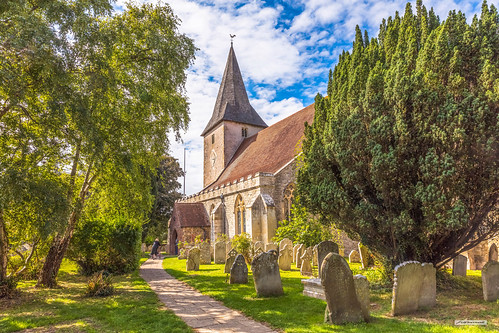 Holy Trinity Church, Bosham, West Sussex. Some parts of the church date back to Saxon times in the late 800's, over 1,200 years old.