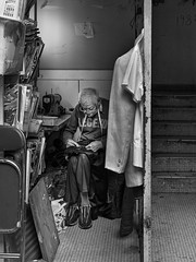 The tailor under the stairs.