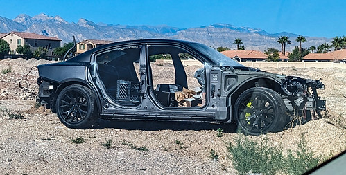 Last Car Dismantled by the Squatters  North Las Vegas Area