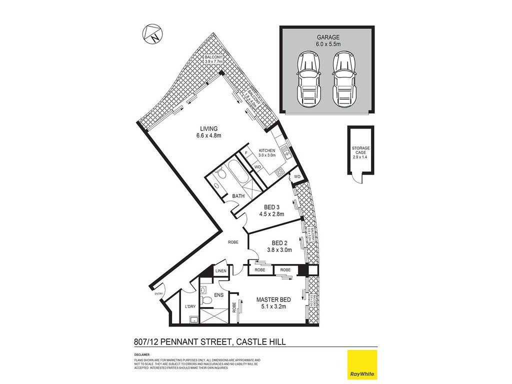 807/12 Pennant Street, Castle Hill NSW 2154 floorplan