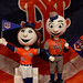 Mr. and Mrs. Met 7 Line Bobbleheads With Flag