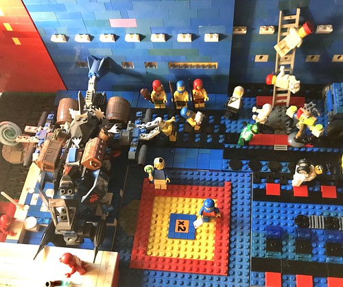 Lego classic space: the troglodyte super-masculine cultists is at a Federation base claiming the rew