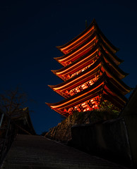Toyokuni Pagoda at Night