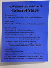 Cabaret Stage schedule