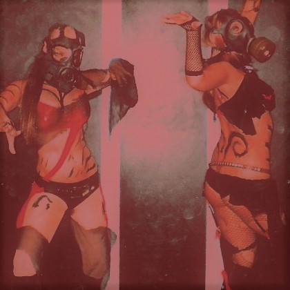 Beyond Wasteland post-apocalyptic cosplay event Gas Mask Girls