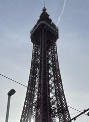 Blackpool Tower silhouletted against the sky