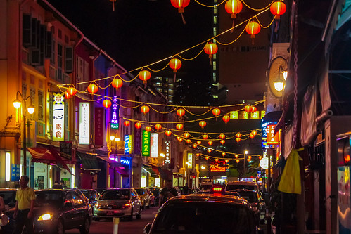 Die Temple Street in Singapurs Chinatown