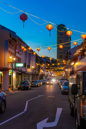 Die Temple Street in Singapurs Chinatown