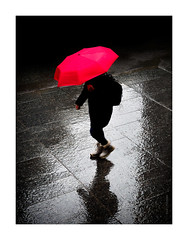 April showers bring red umbrellas