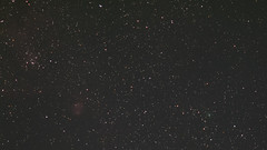 Comet C/2017 T2 (PanSTARRS) near the Fish Head and Heart Nebula