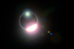 Total solar eclipse flare on my lens