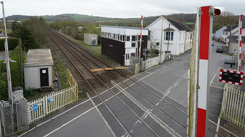 Whitland East Signal Box and crossing
