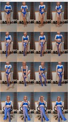 Asda Blue Bra and Panties with Ultra Gloss Blue lace top Stockings Try On.mp4_thumbs