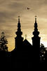 Timisoara Serbian church by sunset