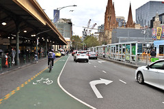 Swanston Street outside Flinders Street Station, Melbourne