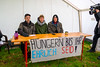 Richard Cluse, Michael Winter, Wolfgang Metzeler-Kick gemeinsam im Hungerstreik.