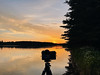 Camera and Sunset - Lake Itasca - Minnesota in Summer