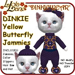 DINKIEWEAR yellow butterfly JAMMIES Outfit