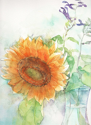 Sunflower and sage