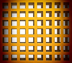 Yellow grid and its shadow