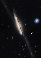 Ensemble des trois galaxies spirales Arp 295 (Hubble)