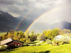 Landscape Combloux (74 Haute-Savoie) Arc en ciel 15-04-24a
